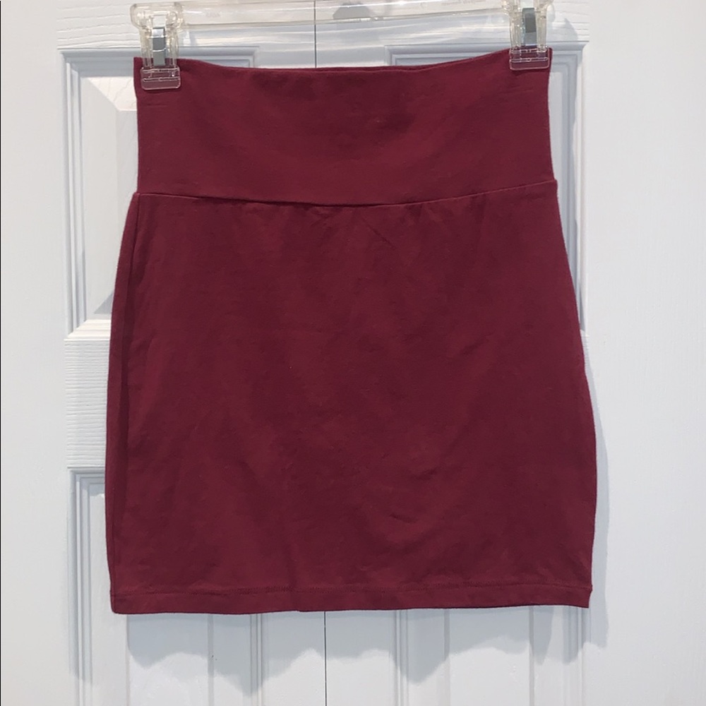 Charlotte Russe Maroon Mini Skirt